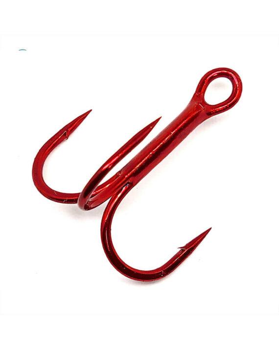 Gamakatsu 2X Strong Round Bend Treble (Red)