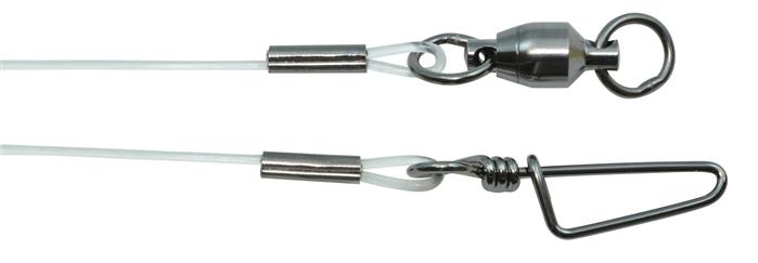 FLUOROCARBON LEADER-BALL BEARING SWIVEL-COAST LOCK SNAP (10