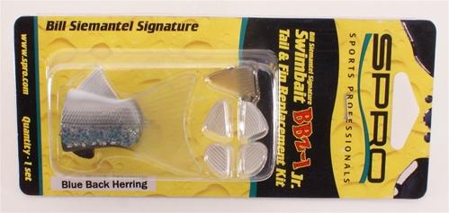 SB60 FIN & TAIL SET BLUE BACK HERRING